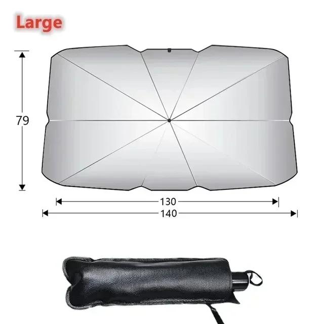 Car Sunshade Foldable Windshield Umbrella Sun Shade Curtain Car Front Window Parasol Sun Protector Car Accessories