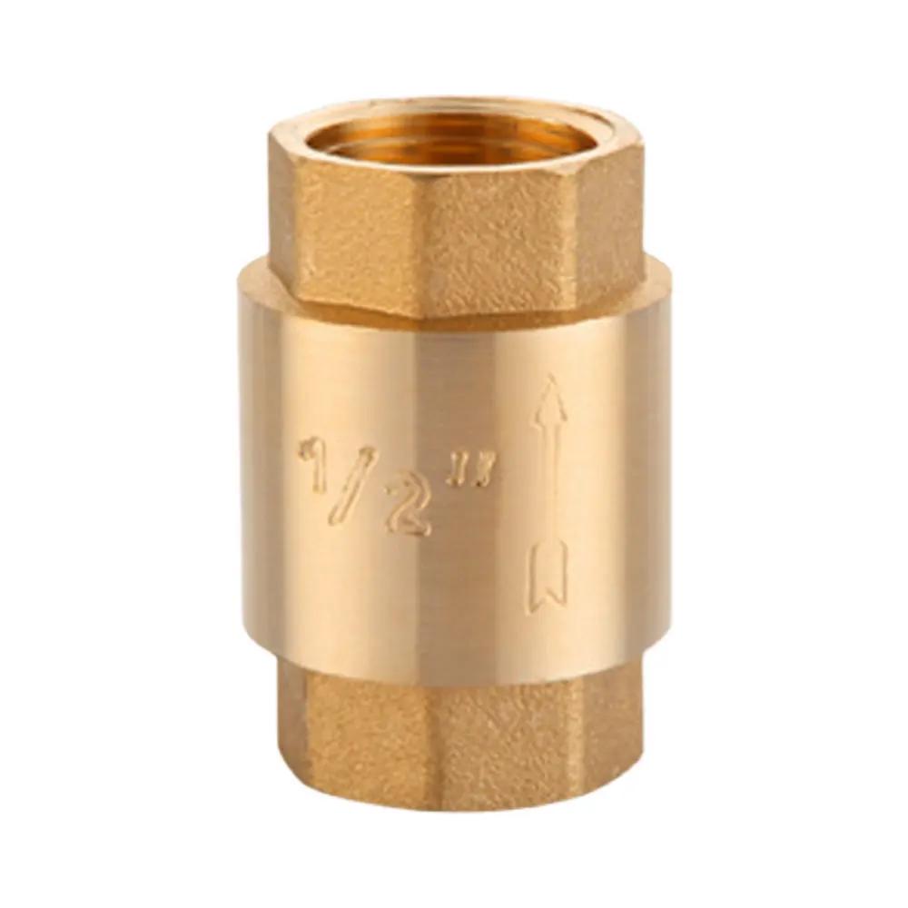 1/2" 3/4" 1 " 1-1/4" 1-1/2" 2" BSPP Female Male Thread Brass In-Line Spring Check Valve One Way Water Pump Valve