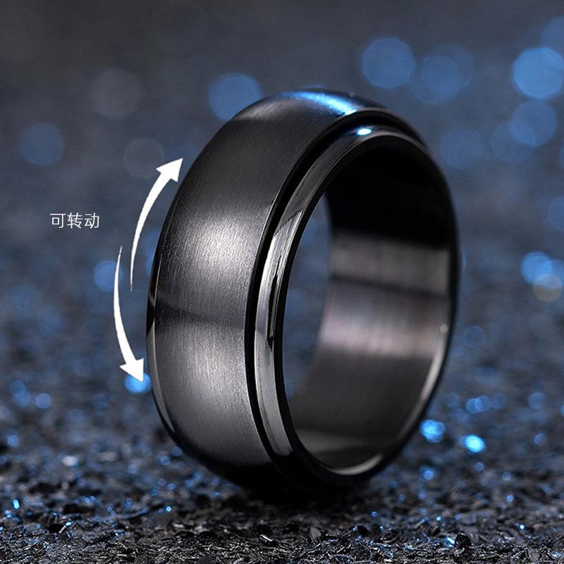 Rings, Smooth Curved Rotatable Rings, Unisex Simple Jewelry