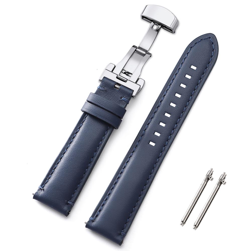 Handgefertigtes Retro-Ölwachs Echtes Kalbslederarmband 20mm 22mm 24mm Schnellverschluss Armband Gürtel für Herren Damen Uhrenarmband Zubehör