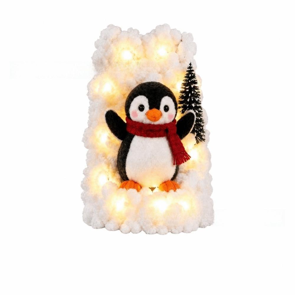 Illuminating Christmas Stair Snow Decor 40*20cm Snow Scene Decoration Party Decoration