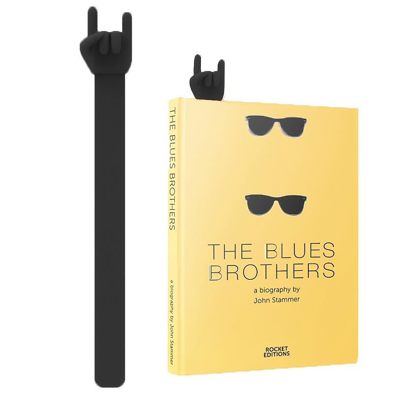 1pc 3D Gesture Bookmark Silicone Finger Creative Bookmark