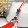Exquisite Handmade Vintage Tassels Charm Bell Pendant Hanging Rope Ornament for Bags Or Keys Car Interior Decoration