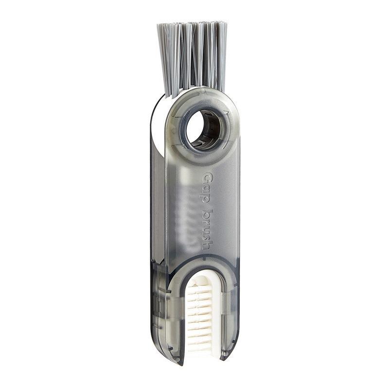 Spazzola per pulizia spazi vuoti 3 in 1 Spazzole per pulizia tazze multifunzionali Bottiglie d'acqua Strumento pulito Mini spazzola a forma di U in silicone
