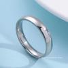 Fashion Simple Smooth Classic 4mm Stainless Steel Ring for Women and Men Classic Couple Rings Wedding Engagement Jewelry