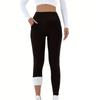 Women's Fashionable Casual High-Stretch -Lined Sports Leggings With Pockets
