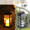 2pcs Solar Lantern Lights with LEDs Flameless Candle Outdoor Garden Hanging Lanterns Decorative For Table Backyard Party
