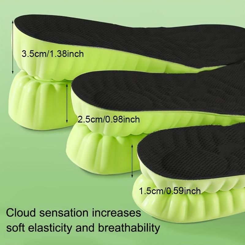 1 Pair of Height Increasing Insoles Men'S Inner Height Increasing Sweat Absorbing Women'S Sports Shock-Absorbing Anti Slip Height Increasing Insoles
