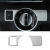 Silver Aluminum Headlight Lamp Switch Panel Button Trim For Benz C-Class 2008-14