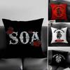 S-Sons of A-Anarchy Kissenbezug Haus Schlafsaal Stuhllehne Kurzer Plüsch Doppelseitiger Druck Büro Nickerchen Zeit Kissenbezug