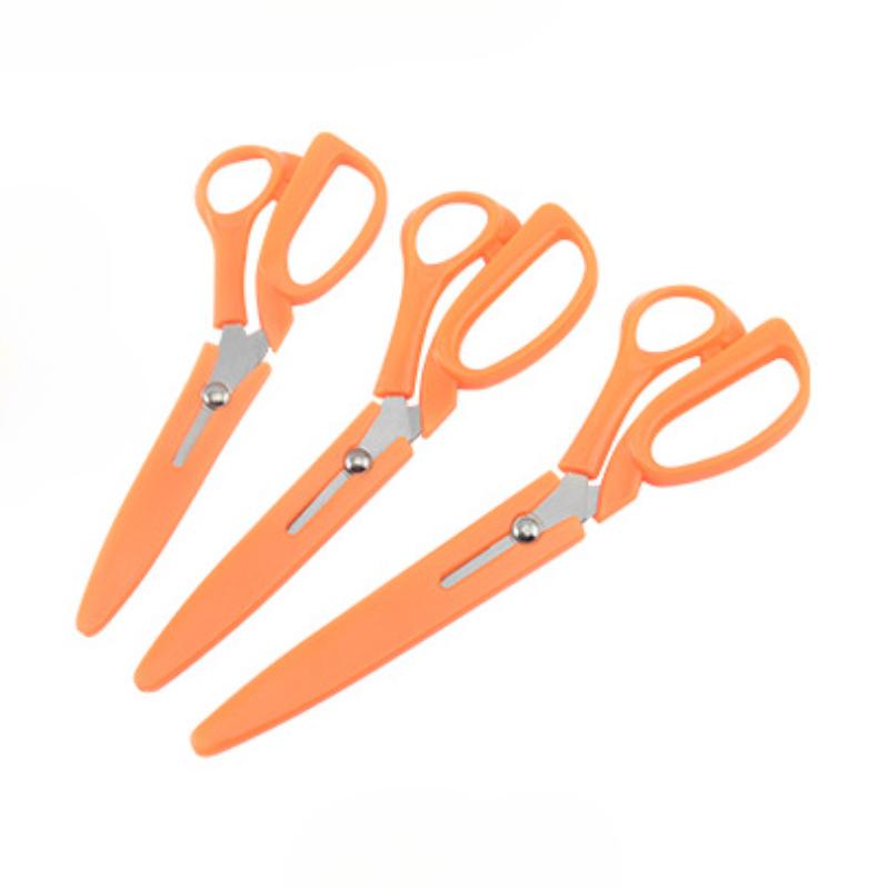 

3Pcs Multi-size Stainless Steel Tailor s Scissors with Protective Cap Household Fabric Leather Cutter Sewing Special Scissors