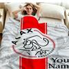 1PC AFC Ajax Custom Name Patterned Flannel Blanket Suitable For All Seasons for Home Decor Warmth and Comfort Gifts Holiday Present