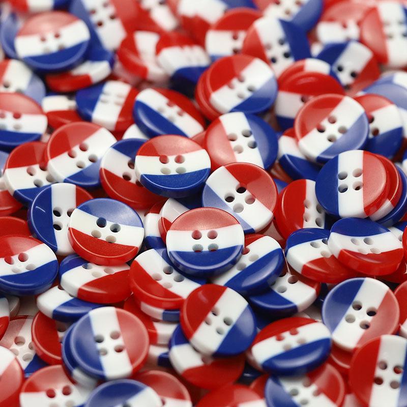 

5 шт. пуговицы из смолы с четырьмя отверстиями и трехцветным сочетанием, для рубашки, вязаного кардигана, декоративная пряжка, универсальные мужские и женские пуговицы 1 #[15mm LY2518 #four-eye three-color matching]