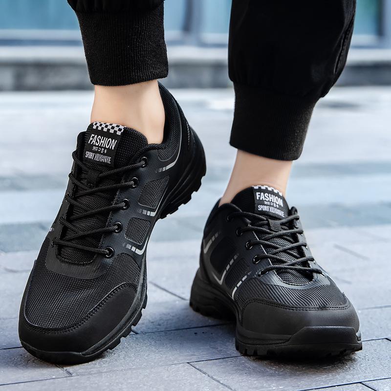 

New physical training shoes spring and autumn new men s black training shoes breathable and lightweight running shoes fire shoes liberation shoes 45 чёрный