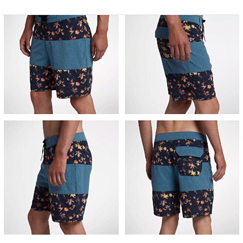 Men's Quick-Dry Elastic Beach Surf Shorts - Muscle Fit for Bodybuilding & Competition