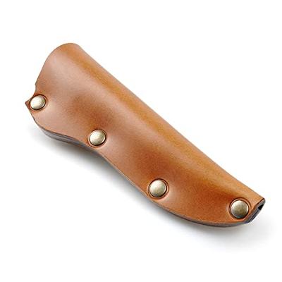 (Kawachaya) Morakniv Compatible Companion Dedicated Sheath - Sheath Only - Cover - Case - Genuine Leather - Cowhide - Bushcraft Compatible - Batoning
