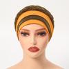 Glitter Pleated Turban Cap for Women Head Wraps Muslim Headscarf Hat Turbante Mujer African Headpiece