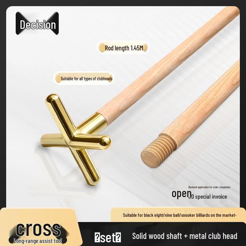 Juedong Solid Wood Billiard Bridge Stick with Cross Head