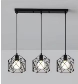 Modern Black Iron Pendant Light For Foyer Stair Staircase Room Hotel Hall Chandeliers Lighting Suspension Decorate Pendant Lamps