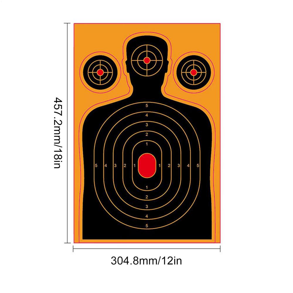 

Target Stickers 10 Pieces 18x12 Inch Splatter Targets High Visibility Shots Paper for Outdoor Practice Competition Daily помаранчевий
