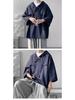 Men's Coffee Brown Hooded Polo T-Shirt, Three-Quarter Sleeve, American Campus Style, Summer Trendy Brand Design