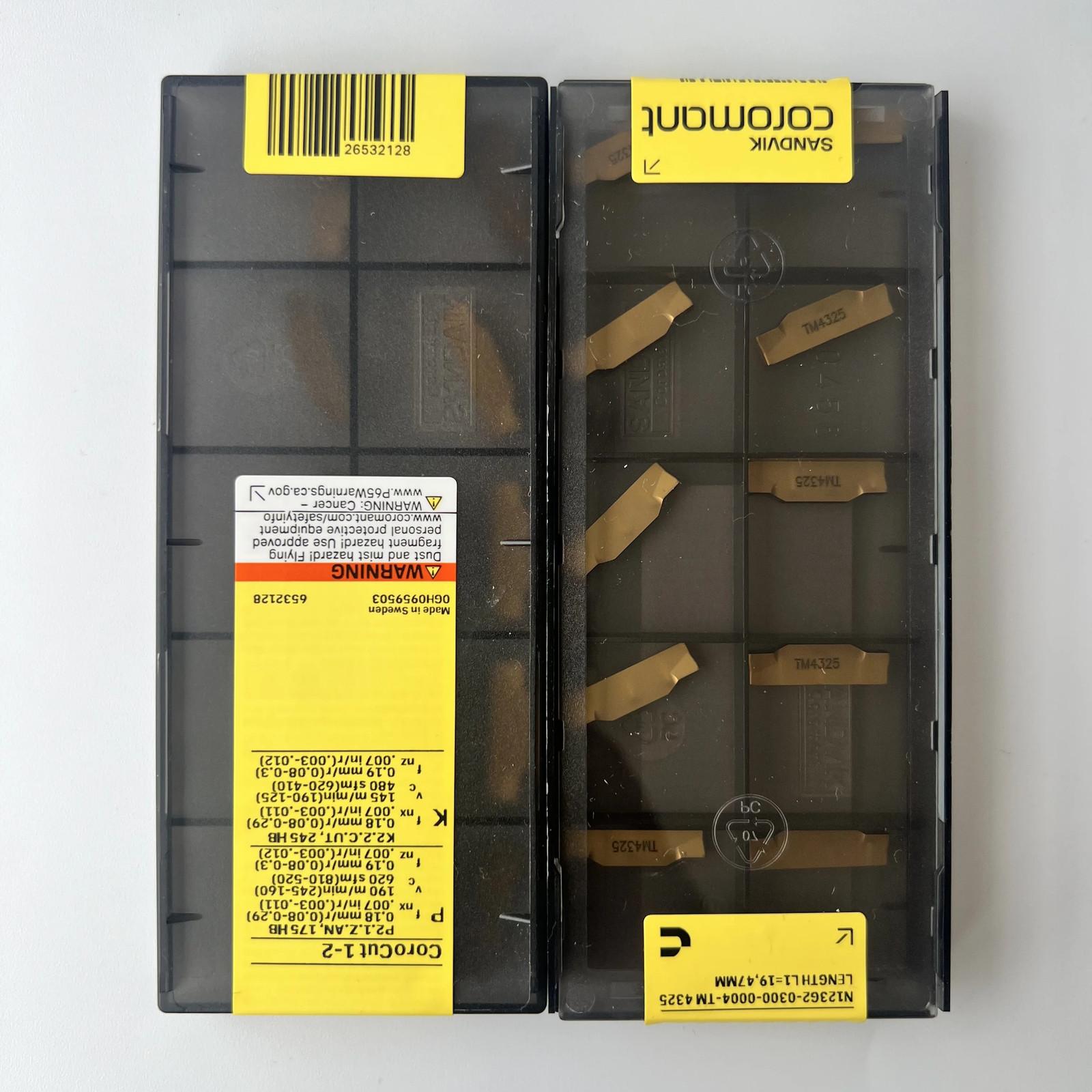 

SANDVIK / N123G2-0300-0004-TM 4325 / Industrial indexable Carbide Inserts 10 Pcs