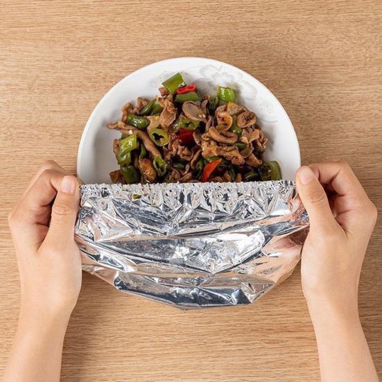 Aluminum Foil Film Insulation Cover Heat-Resistant Food Covers for Kitchen Elastic Freshness Keeping Bags Aluminium Foil Food Storage Covers