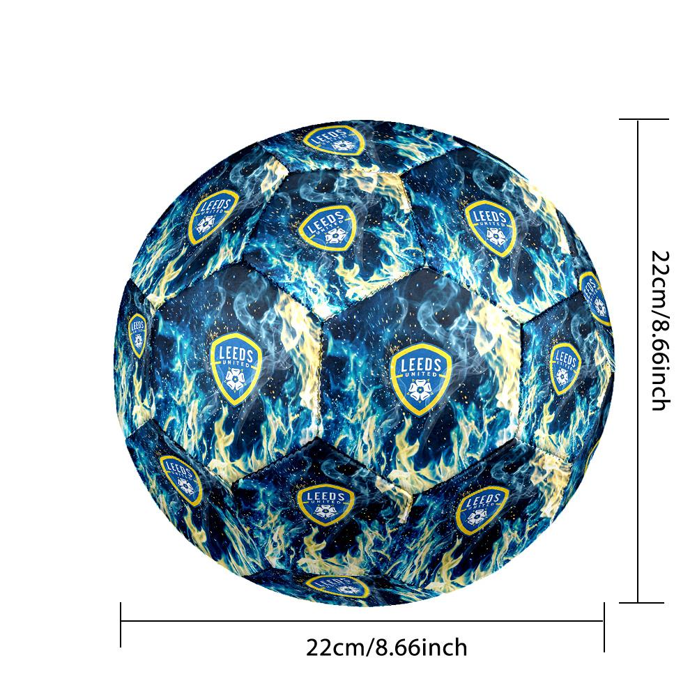 Leeds United FootballPrinted Size 5 Soccer Bball, Anti Slip Adult Match Football Souvenir for Football Fans