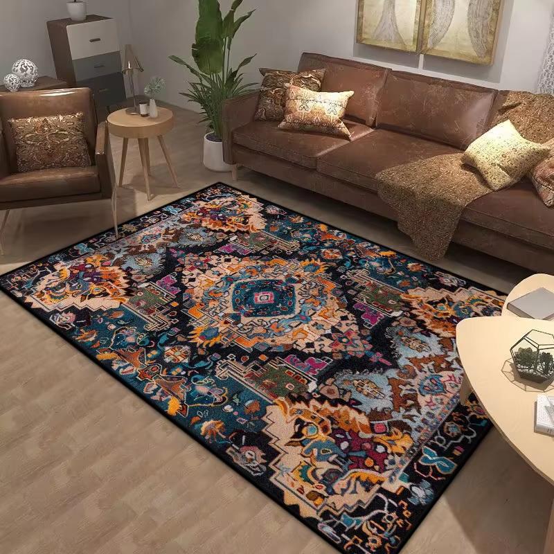 Bohemia Living Room Rugs Decoration Bedroom Deluxe Anti Slip Floor Mat Large Area Carpet Lounge Rug Persian Carpet Washable