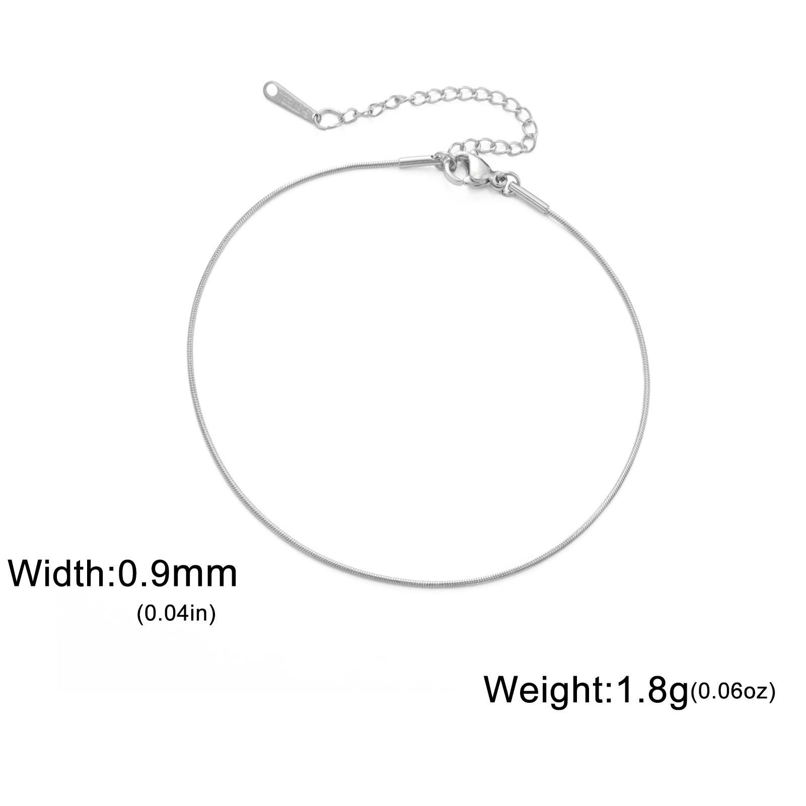 

Teamer Stainless Steel Basic Snake Chain Anklet for Women Girls Minimalist Bracelet Summer Beach Foot Jewelry Wholesale 17-22cm Bracelet