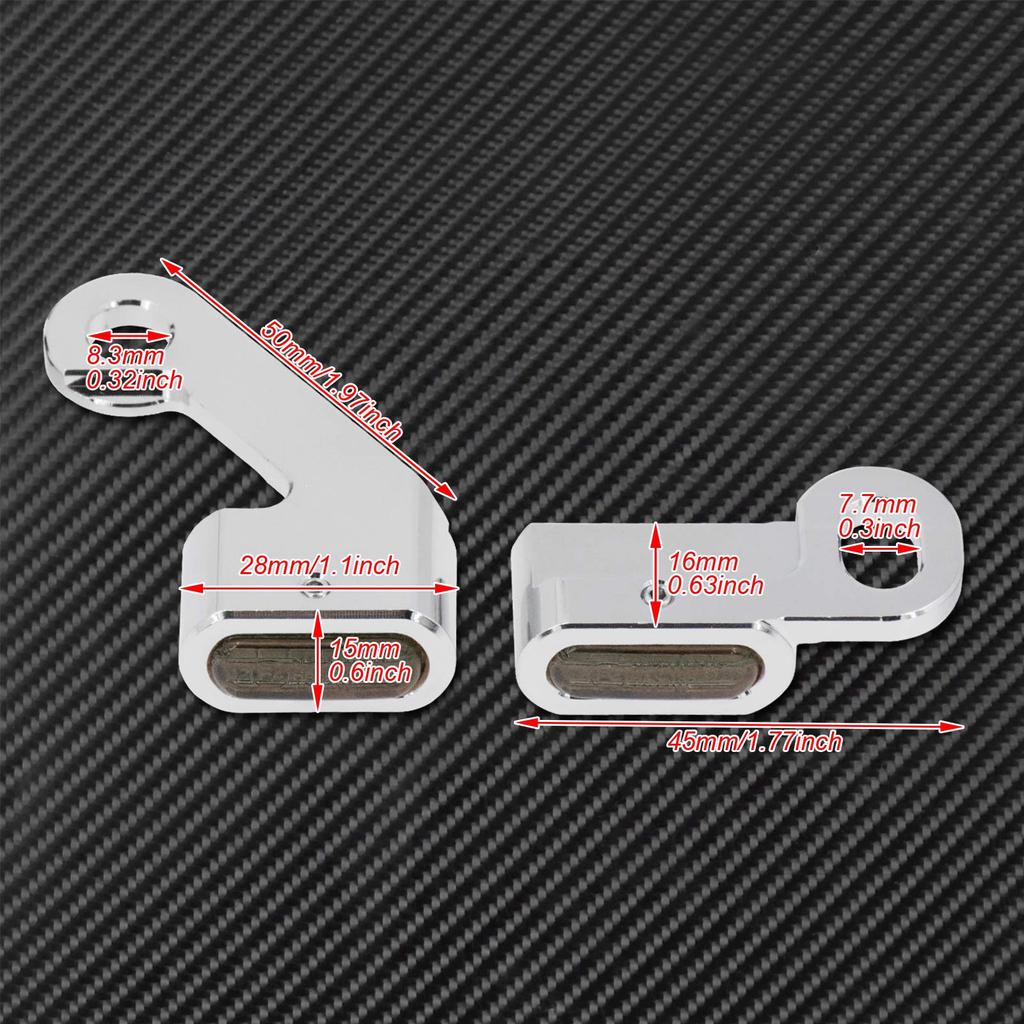 HDBUBALUS LED Turn Signal Indicator for Harley Touring Softail Slim FLS (B Chrome)