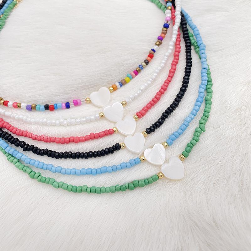 1 шт. Новое ожерелье-чокер в виде сердца с натуральной ракушкой для девочки — фото 3