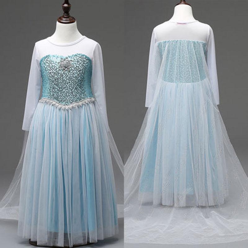 Belle Princess Cinderella Dress Girls Kids Party Cosplay Fancy Costume Dress 