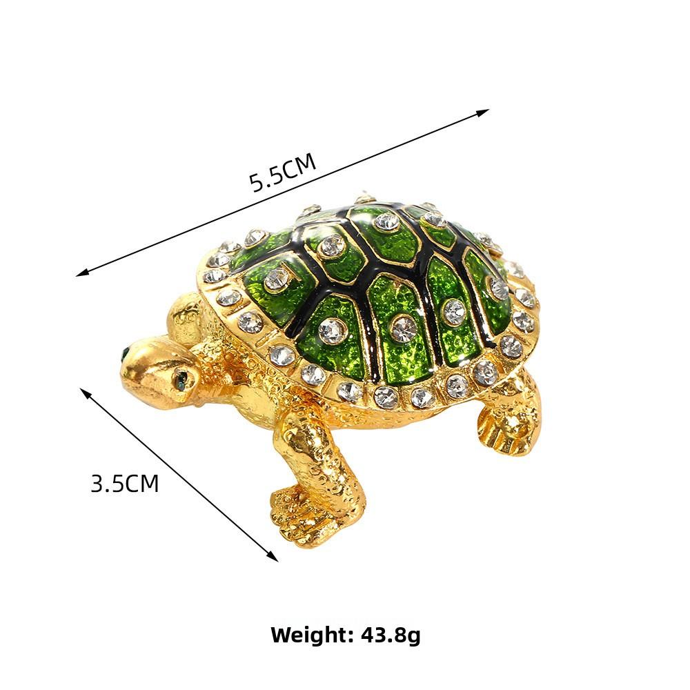 Turtle Jewelry Box - Luxury and Retro Desktop Decorative Piece - Jewelry Storage Box for Home Use - Ring and Stud Jewelry Box