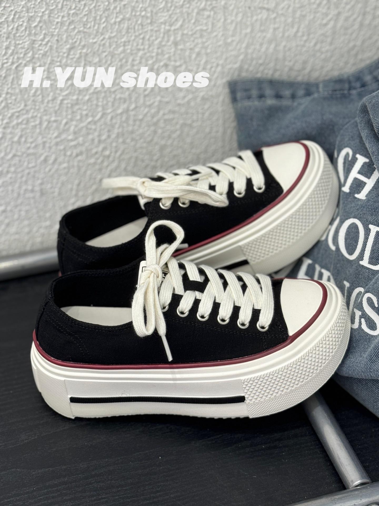 

Thin canvas shoes women s 2025 summer new irregular soles round head lace-up non-slip thick-soled casual board shoes women 35