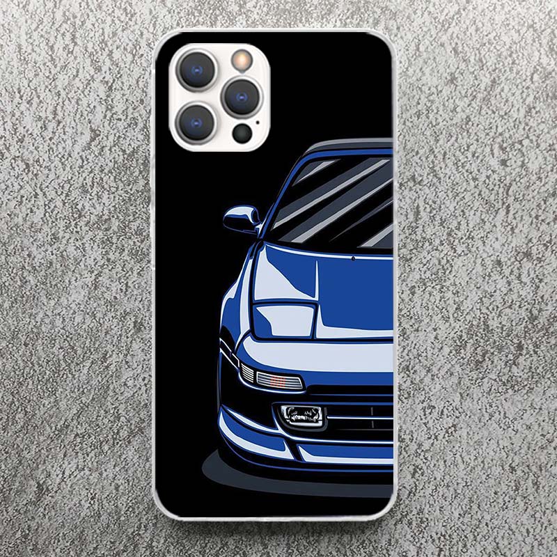 JDM Tokyo Drift Sports Car Male Men Print Soft Case for iPhone 17 Air 16 16E 15 14 Plus 13 Mini 12 11 Pro Max Phone Shell SE 7 8