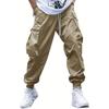 Pantaloni casual da uomo di marca alla moda, multi-tasche, gamba larga