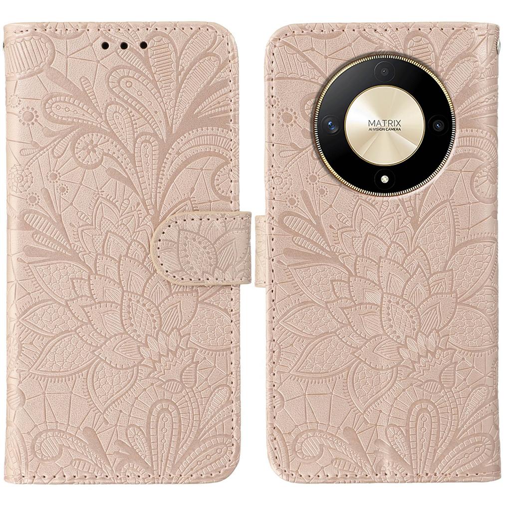 For Honor Magic6 Lite 5G/X50 5G/X50 GT 5G/X50 Pro 5G/X9b 5G Case Lace Flowers PU Leather Flip Wallet Phone Cover