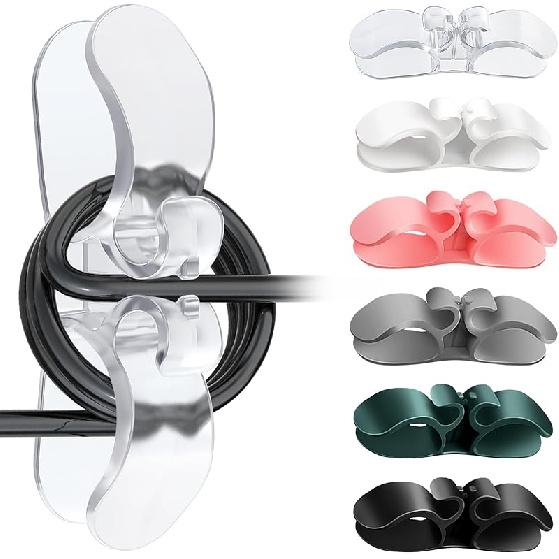 6 шт. Органайзер для шнуров кухонной техники, Держатель для шнуров бытовой техники, Наклеивающийся улучшенный органайзер для шнуров бытовой техники, Наклеивающийся под давлением 6 pcs