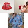 3Pcs/Set Knitting Red Cherry Brooch Hook Weaving Ornaments Fruit Chest Flower Patch Repair Clothing Accessories