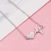 Electrocardiogram Heartbeat Couple Necklace - Stainless Steel Laser Pendant