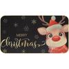 Imitation Linen Christmas Floor Mats - Bathroom & Door Holiday Decor Mats