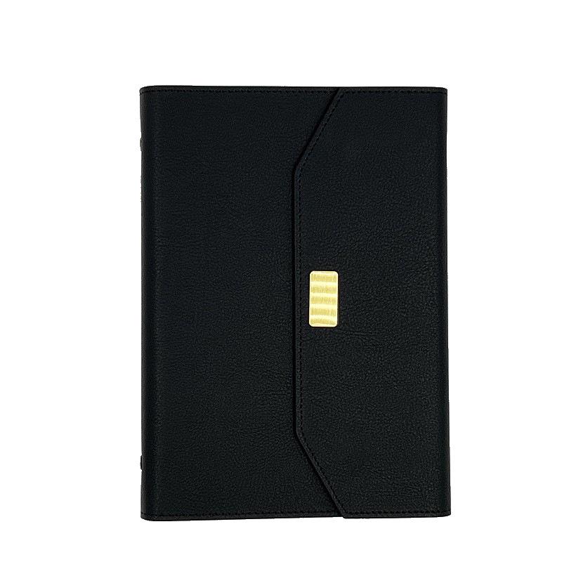 A5 Magnetic Tri-Fold Business Notebook for Meetings & Notes чёрный