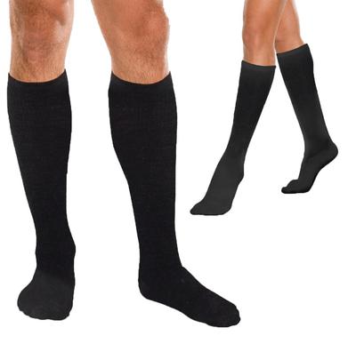 Therafirm Compression Corespun Light Support Socks To the General Stockings, 10-15mmHg, (Unisex) (Size M, Black) [Available Public] [Knee-High Socks]