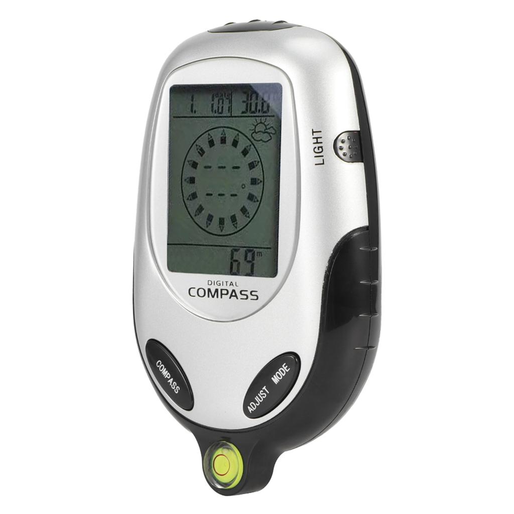 Multifunction Handheld Electronic Thermometer Compass with Calendar for Outdoor Camping Picnic