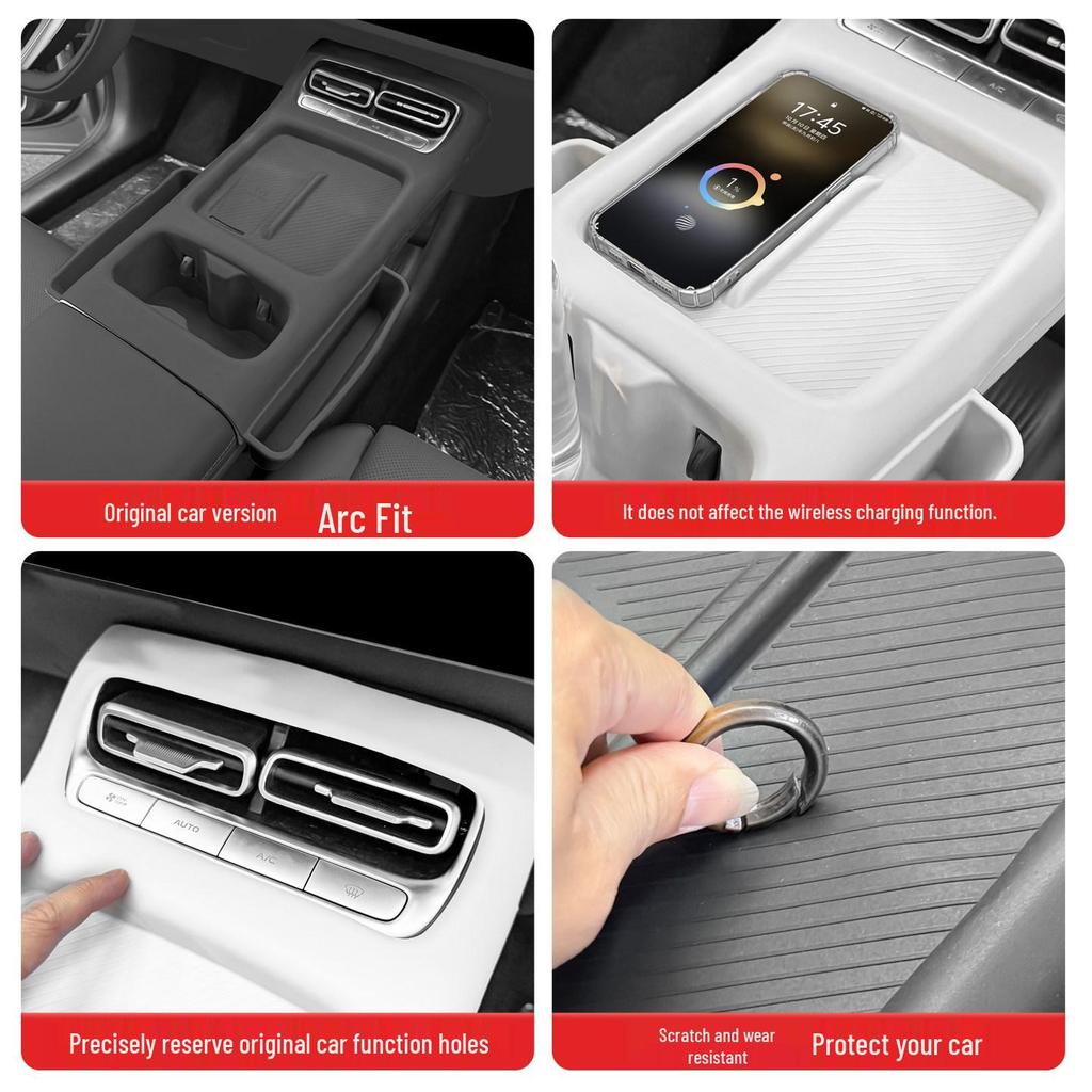 Qiyuan Q05 Center Console Cup Holder Silicone Anti-slip Protective Mat, Compatible with 26 Models