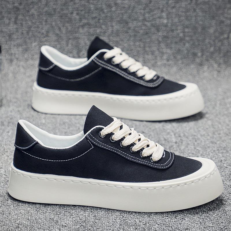

Autumn new men s canvas shoes versatile student board shoes men s fashion platform men s shoes casual shoes 39