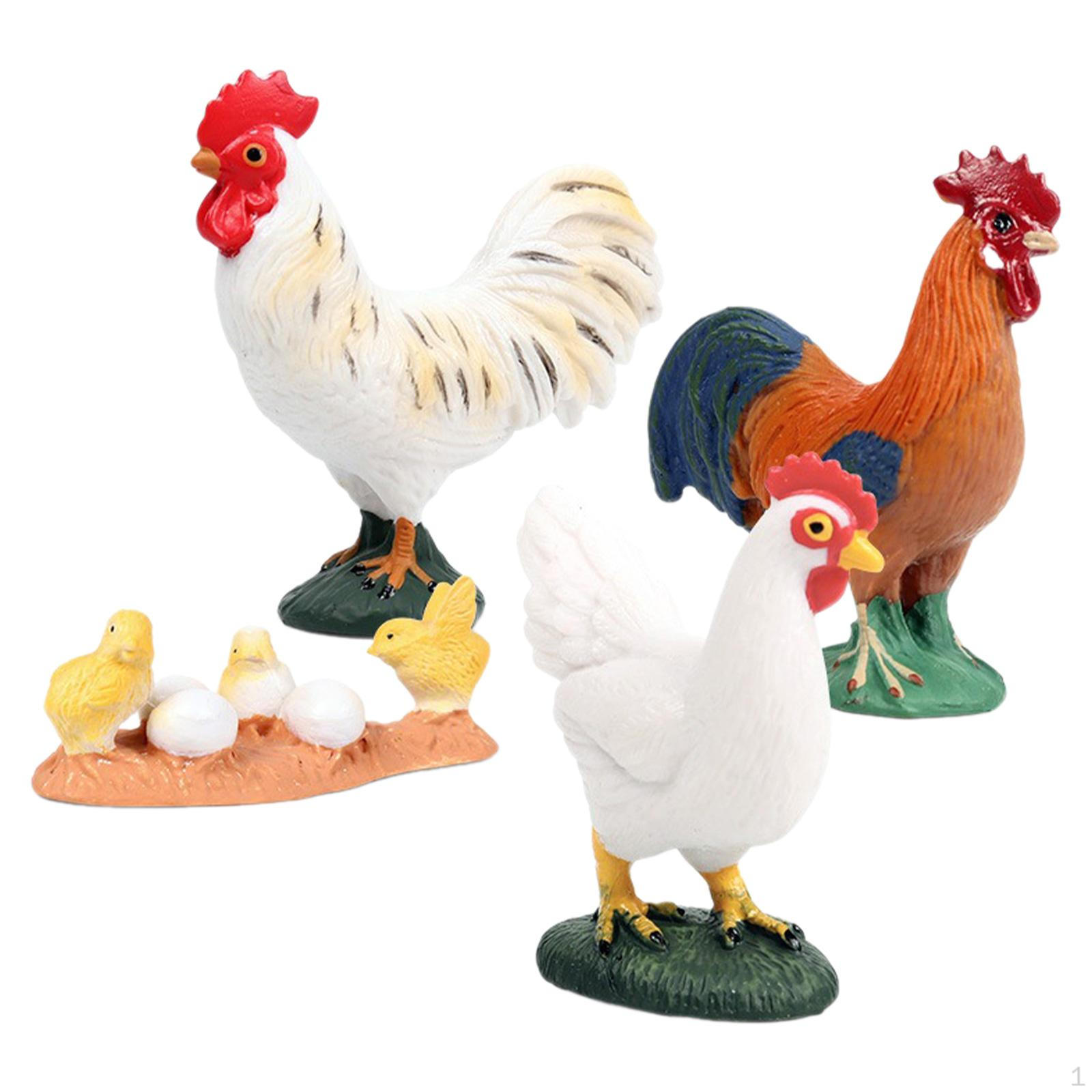Wildlife Animal Figurine Set for Nature Lovers Chicken