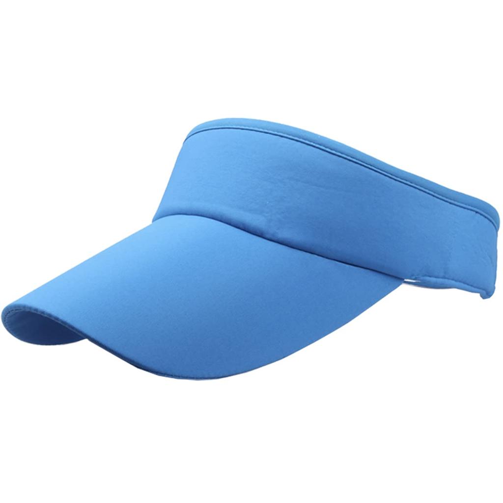 Visor Sun Visor Plain Hat Stylish Simple Long Brim Cap CA502 [White Fang] Women's (Blue)