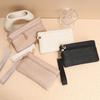 Fashion Double Zipper Straw Wallet Zipper Closure Handmade Mini Wallet Woven Texture Durable Straw Coin Purse For Lady